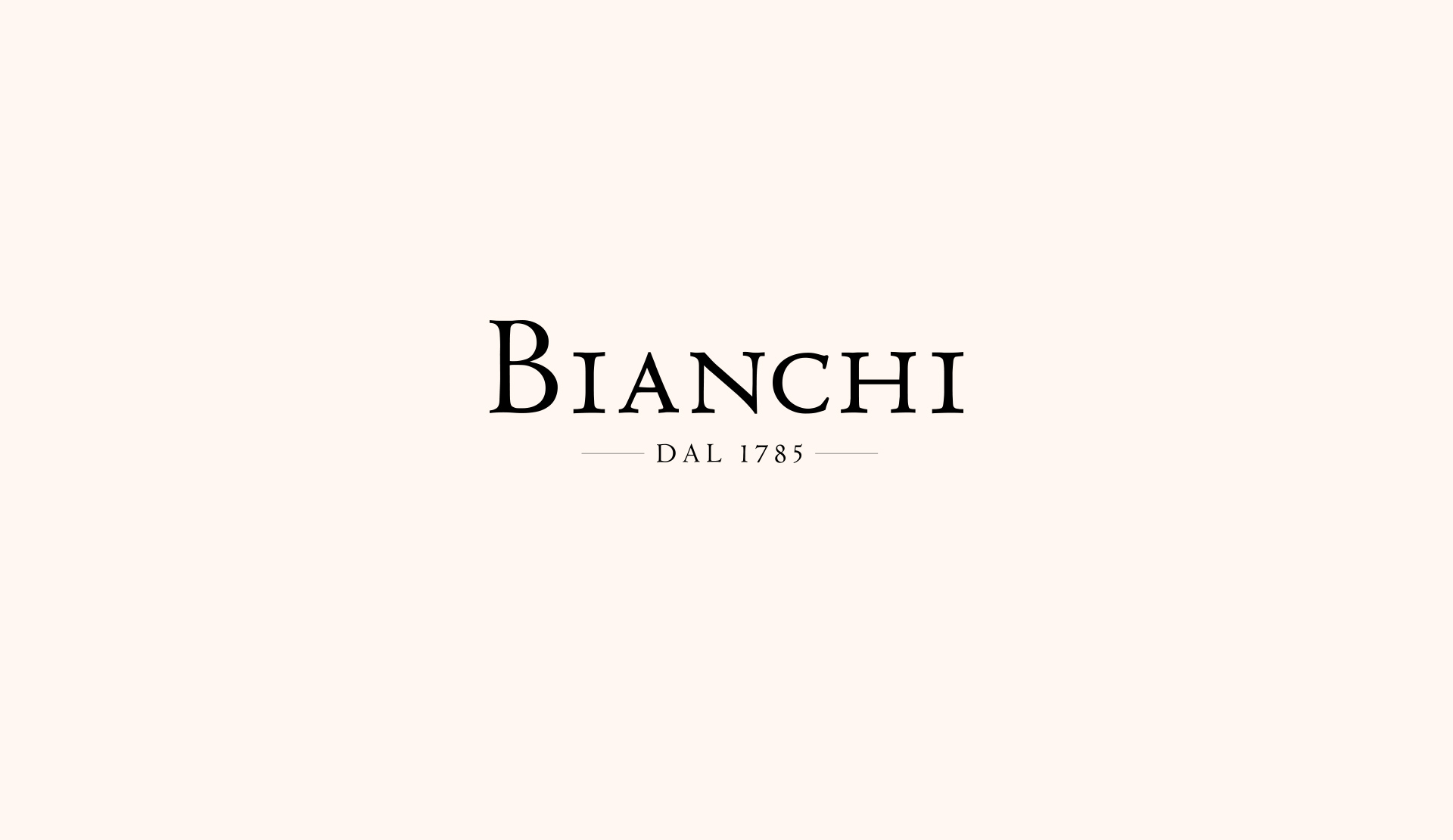 Logofolio; diseño de logo de Bianchi, vino premium italiano.