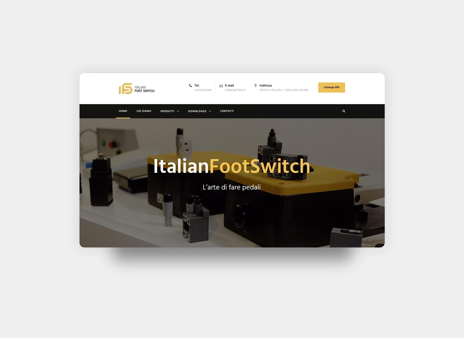 Rediseño web y diseño de logo para Italian Footswtich