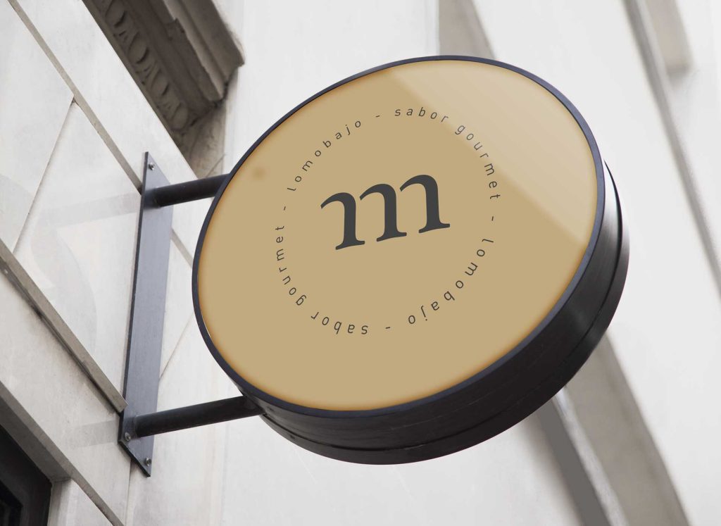 Diseño de logo para Lomobajo: restaurante de carne gourmet
