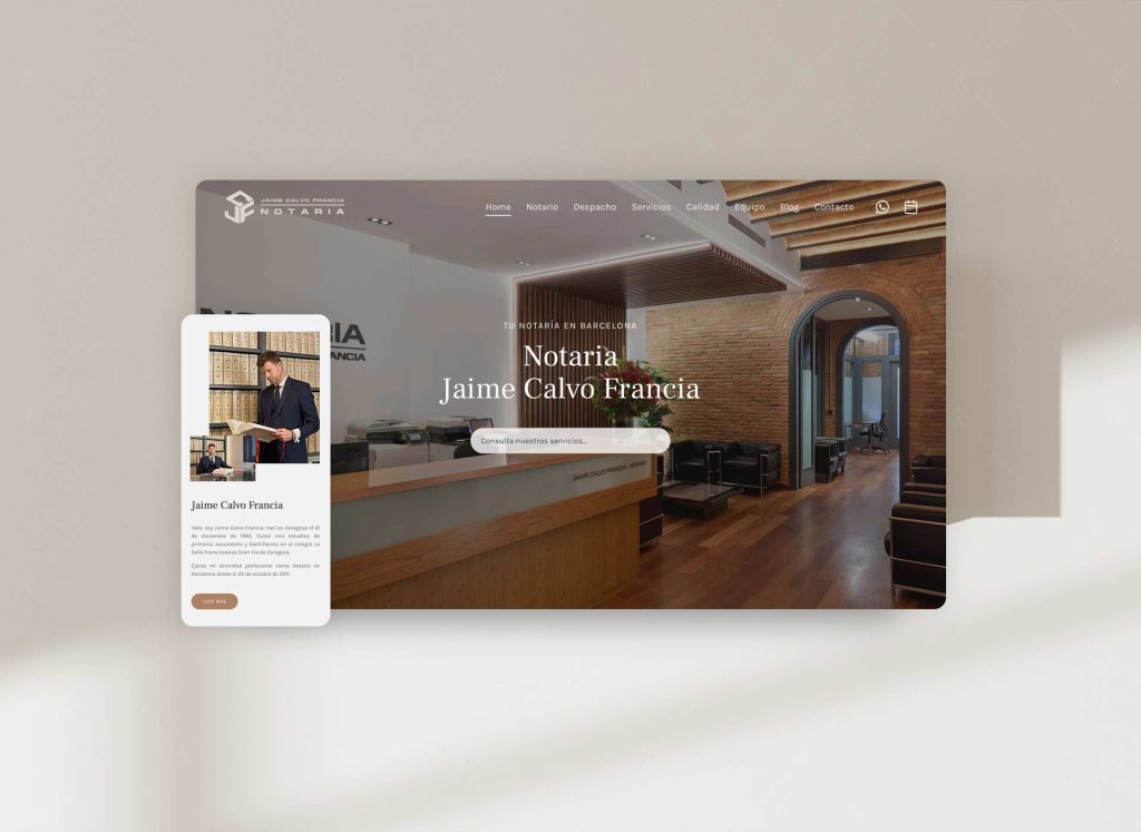Diseño Web para la Notaría Jaime Calvo Francia