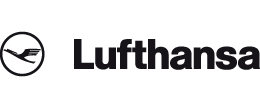 Mis clientes: Logo de Lufthansa en negro.