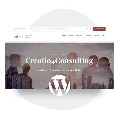 Desarrollo web en WordPress para empresa.