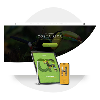 Creación de landing page de guía de viajes.