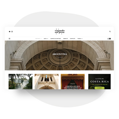 Diseño y desarrollo de blogs corporativos para empresa de viajes.