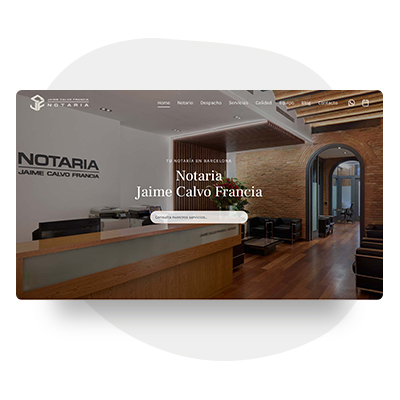 Diseño de página web corporativa para Notario en Barcelona.
