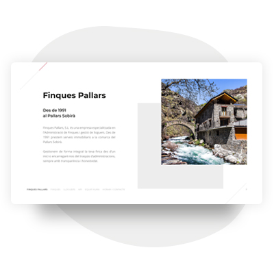 Diseño de presentaciones empresariales digitales e impresas.