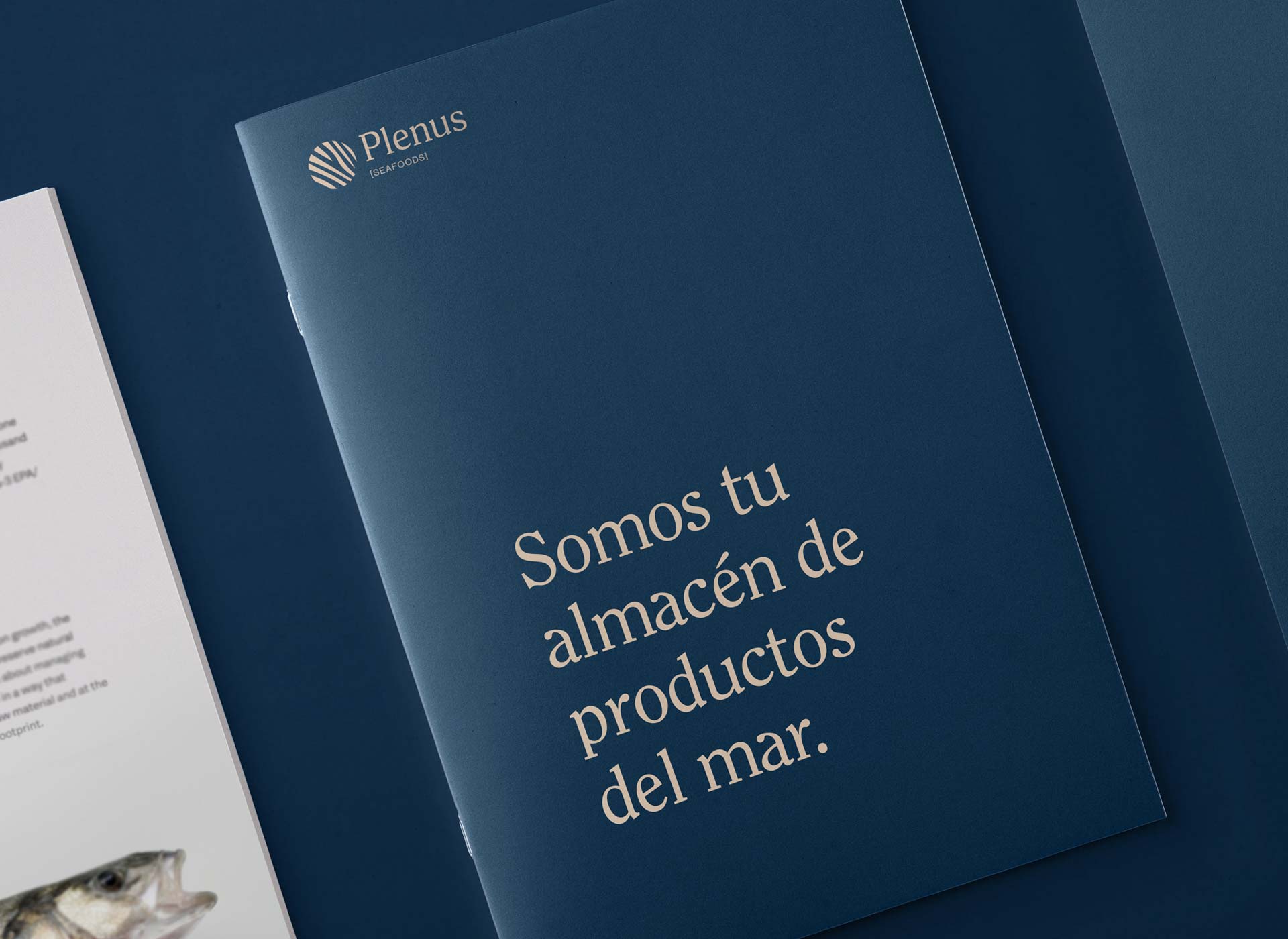 Dosier corporativo para Plenus, distribuidora de pescado y marisco